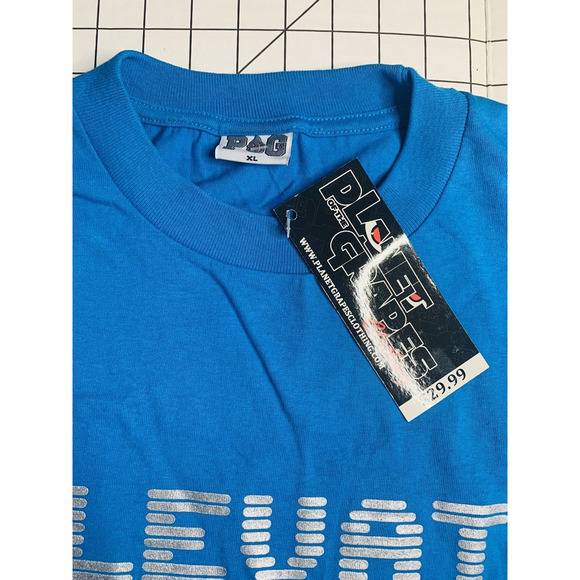 Planet of the Grapes Clothes Blue w/ Silver Elevate Keep It Lit T-Shirt XL NWT - Picture 3 of 10